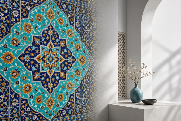 کاشی‌های سنتی ایرانی؛ از تاریخ کهن تا احیای دوباره در معماری معاصر